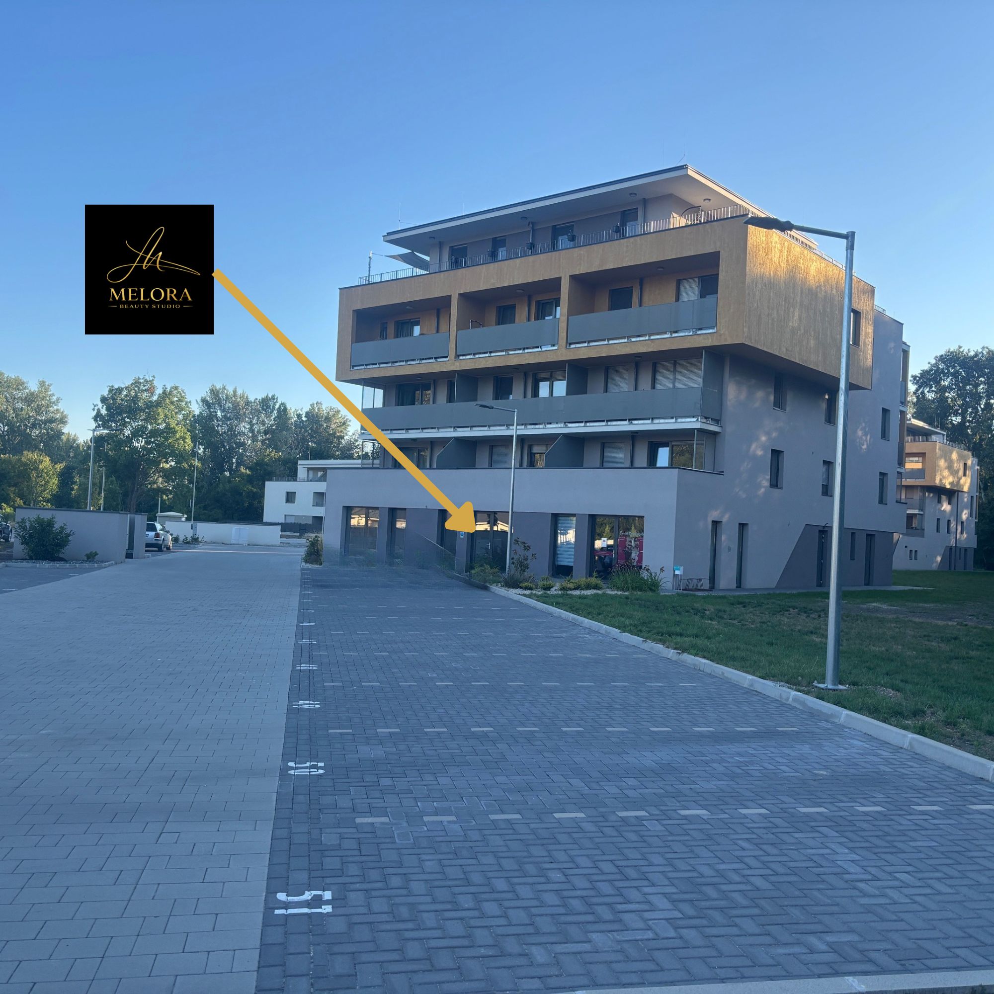 Melora Beauty Studio megközelítés — 1. lépés